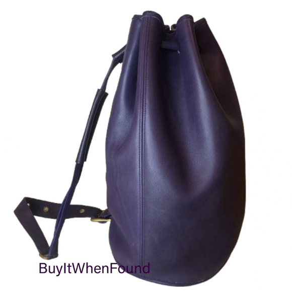 COACH Purple Leather Sling Bag Vintage Backpack Mint Condition RARE 9929 COA - Picture 1 of 17
